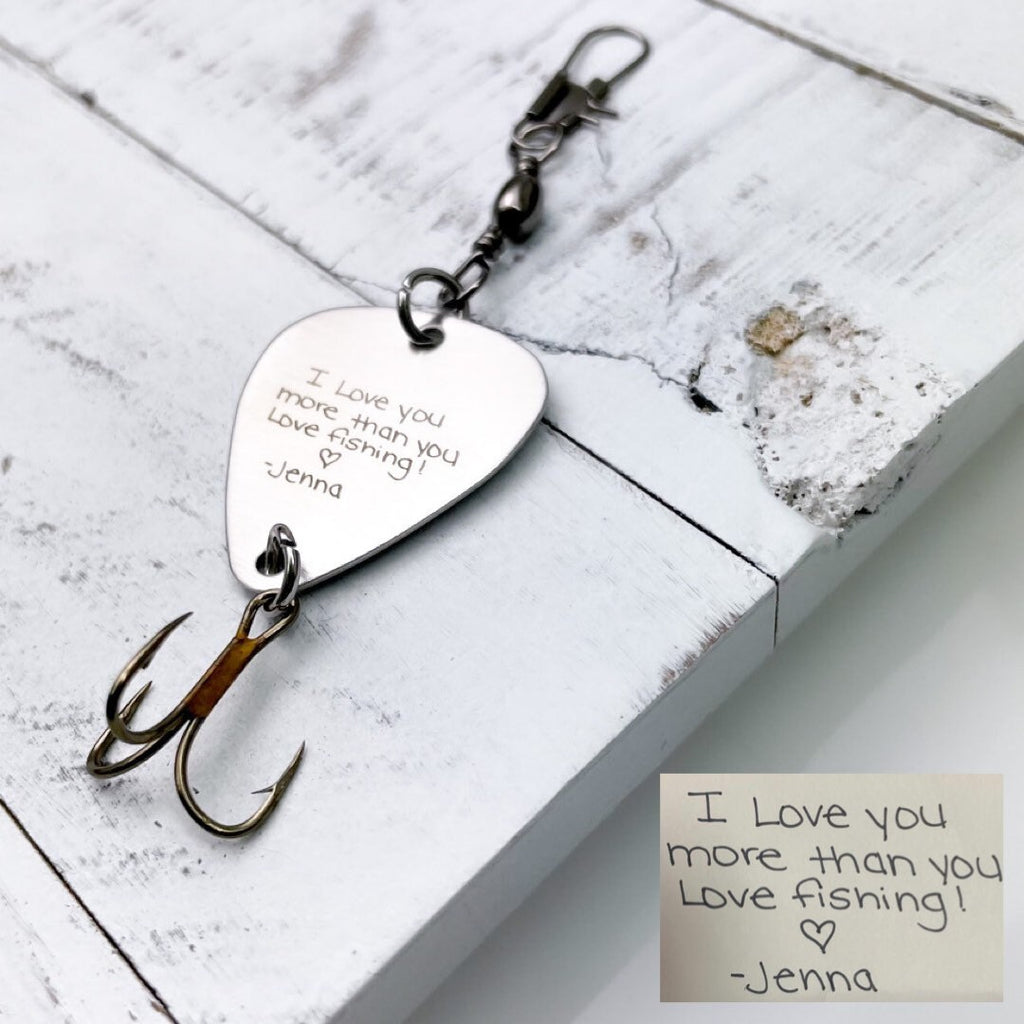Fathers Day Gift, Fishing Lure Handwriting, Fisherman Gift, Fishing Gift For Men, Mens Gift, Personalized Fishing Lure, Fishing Gift