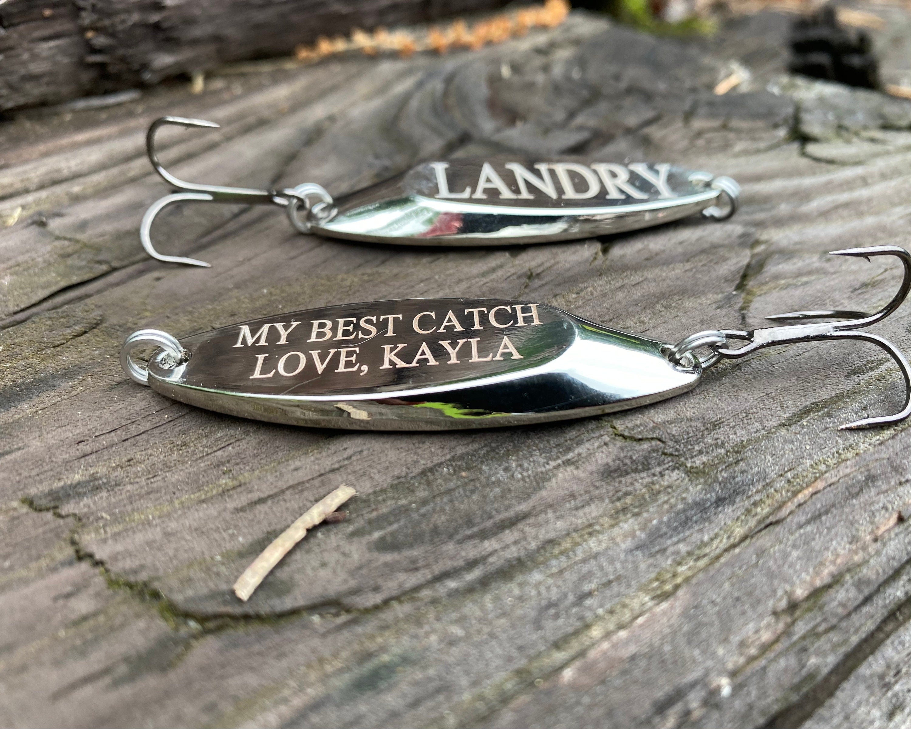 Personalized Fishing Lure Custom Fish Gift Father's Day Gift For Dad Rustic Wedding Party Gift Retirement Gift Anniversary