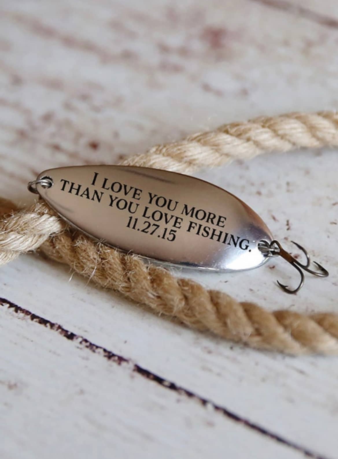 Personalized Fishing Lure Custom Fish Gift Father's Day Gift For Dad Rustic Wedding Party Gift Retirement Gift Anniversary Large Size