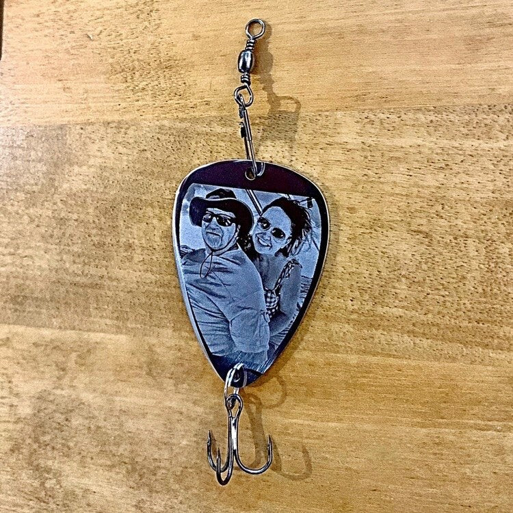 Fishing Lure - Engraved Photo - Personalised Fishing Gift - Fathers Day - Keepsake  - Angling Memory - Carp Fishing - Holographic - UK