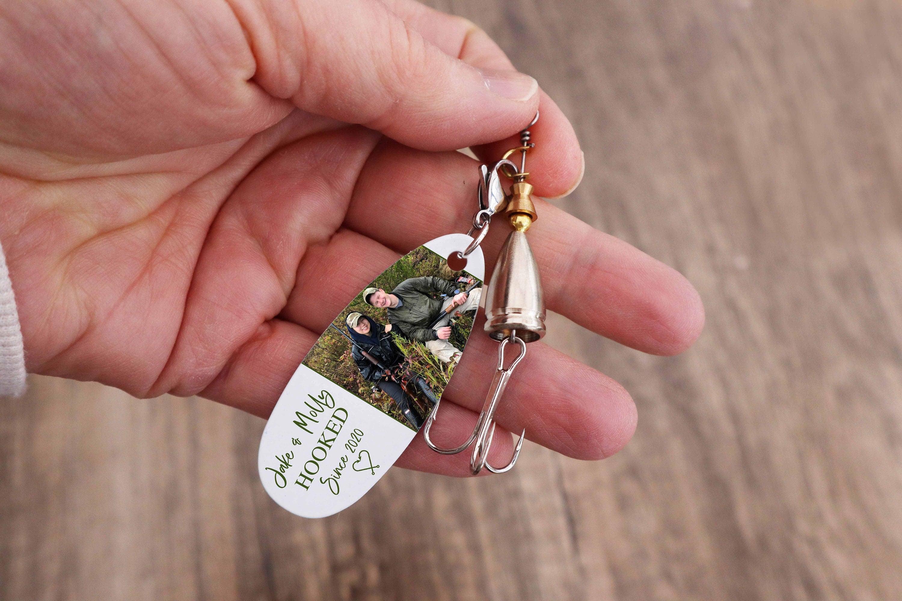 Personalized Fishing Lure, Custom Fishing Lures are a unique anniversary gift for parents and couples who love to fish,