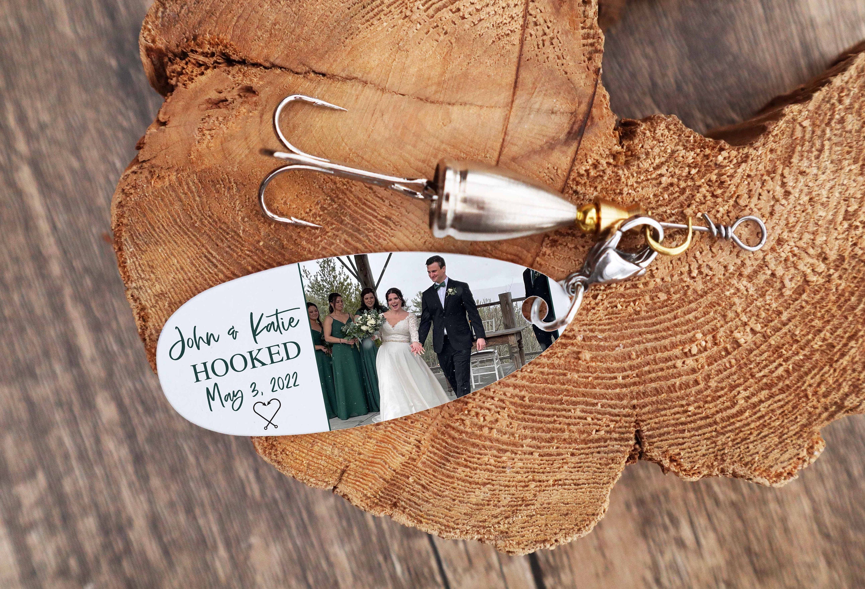 Personalized Fishing Lure, Custom Fishing Lures are a unique anniversary gift for parents and couples who love to fish,