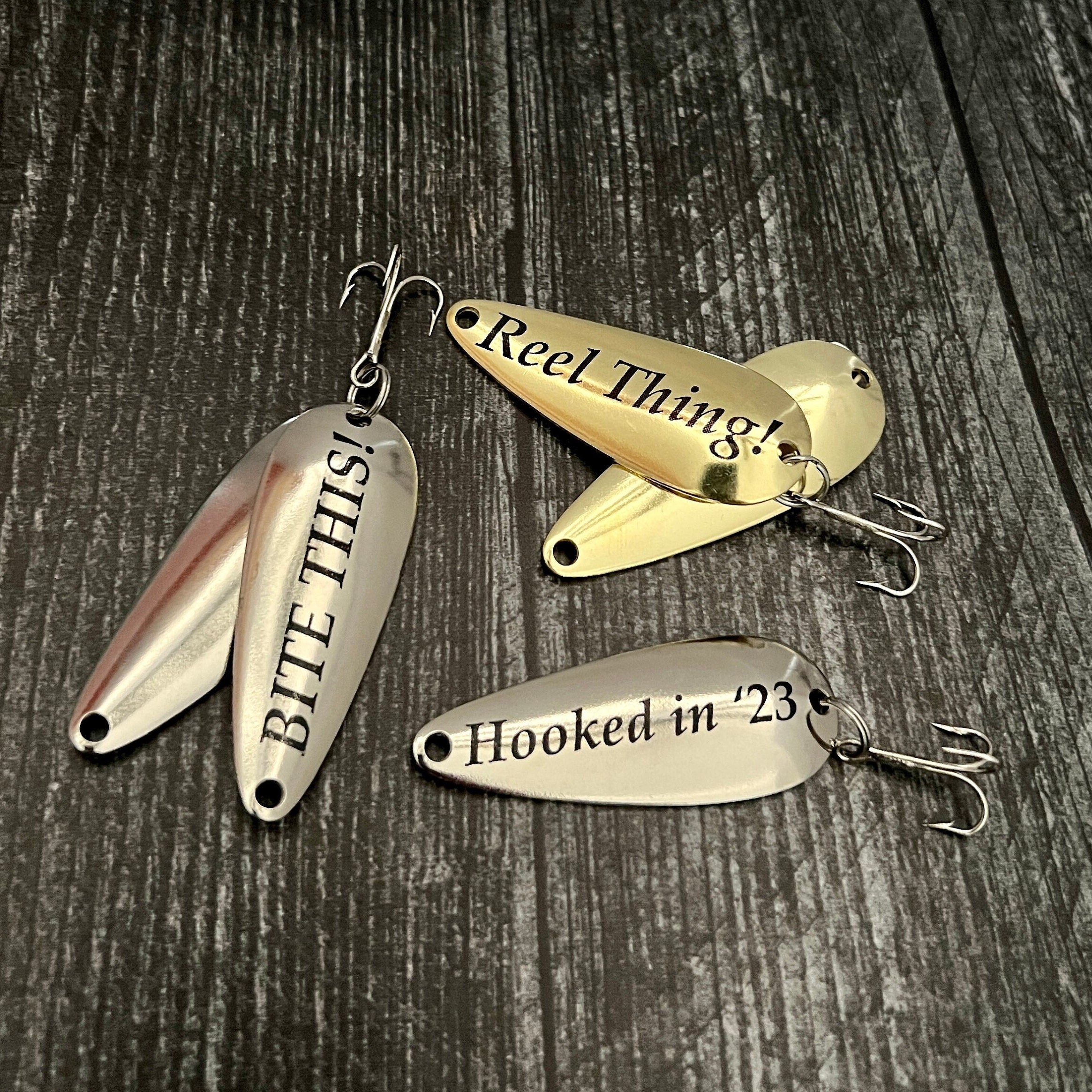 Personalized Fishing Lures, Anniversary Gift for Husband, Gift for Boyfriend, Gift for Him, Fathers Day Gift for Dad, Custom Gift for Son