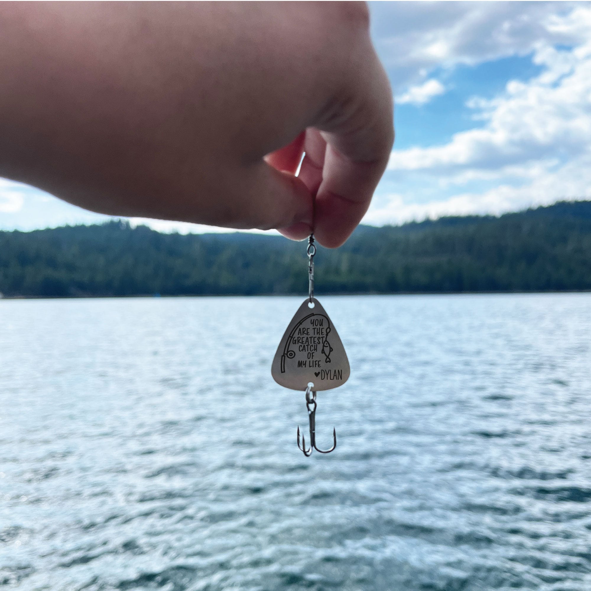 Greatest Catch Fishing Lure- Personalized Fishing Lure Spinner Stainless Steel Personalized Husband Boyfriend Engraved Gift Fisherman