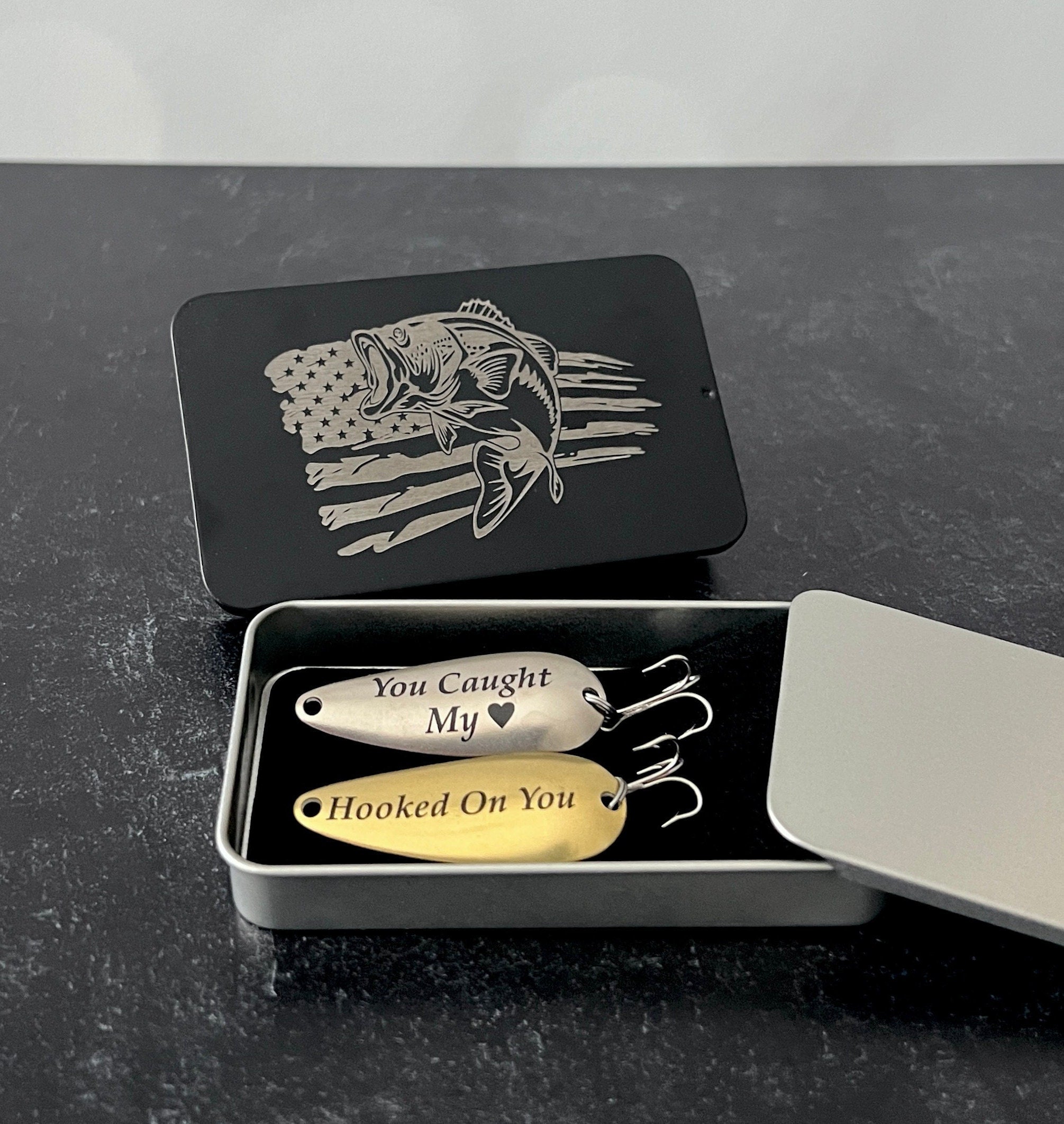 Personalized Fishing Lures, Anniversary Gift for Husband, Gift for Boyfriend, Gift for Him, Fathers Day Gift for Dad, Custom Gift for Son