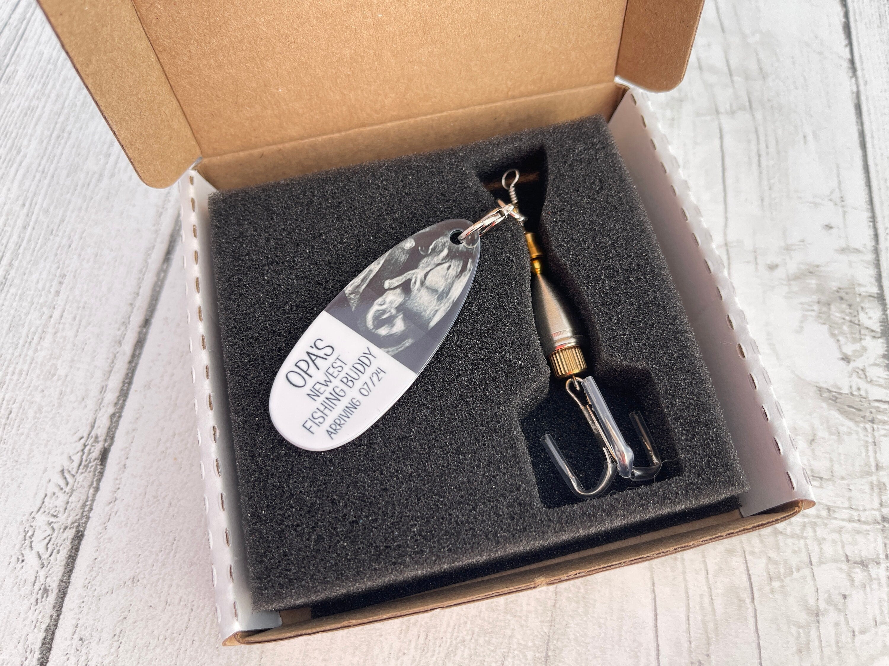 Personalized Fishing Lure, Custom Fishing Lures are a unique anniversary gift for parents and couples who love to fish,