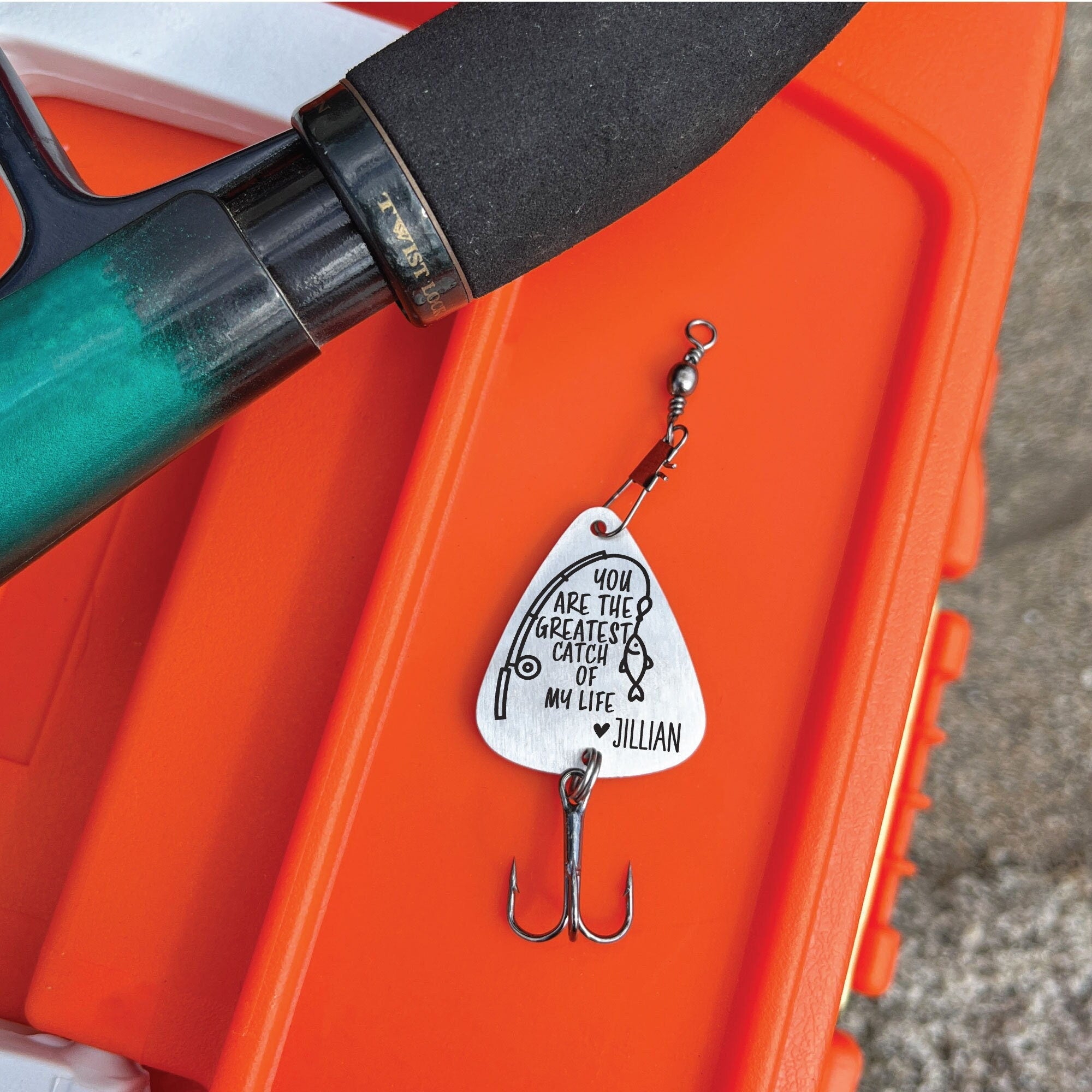 Greatest Catch Fishing Lure- Personalized Fishing Lure Spinner Stainless Steel Personalized Husband Boyfriend Engraved Gift Fisherman