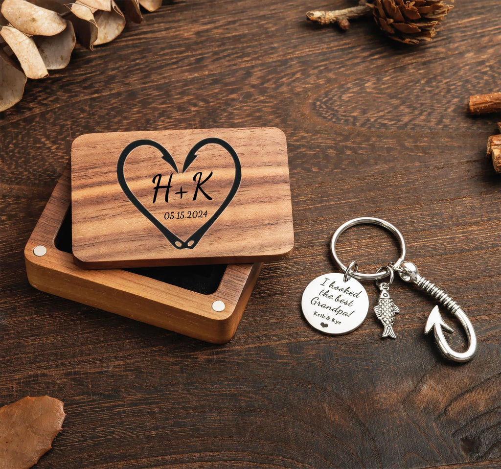 Custom Keychain,Personalized Fishing Keychain,Fishing Hook Keychain,Fishing Lure Keychain,Keychain Gifts For Him,Keychain For Father Husband