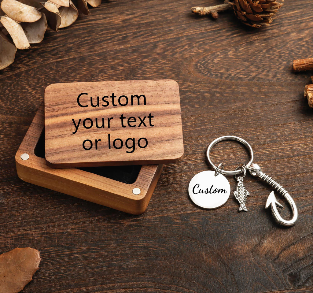 Custom Keychain,Personalized Fishing Keychain,Fishing Hook Keychain,Fishing Lure Keychain,Keychain Gifts For Him,Keychain For Father Husband