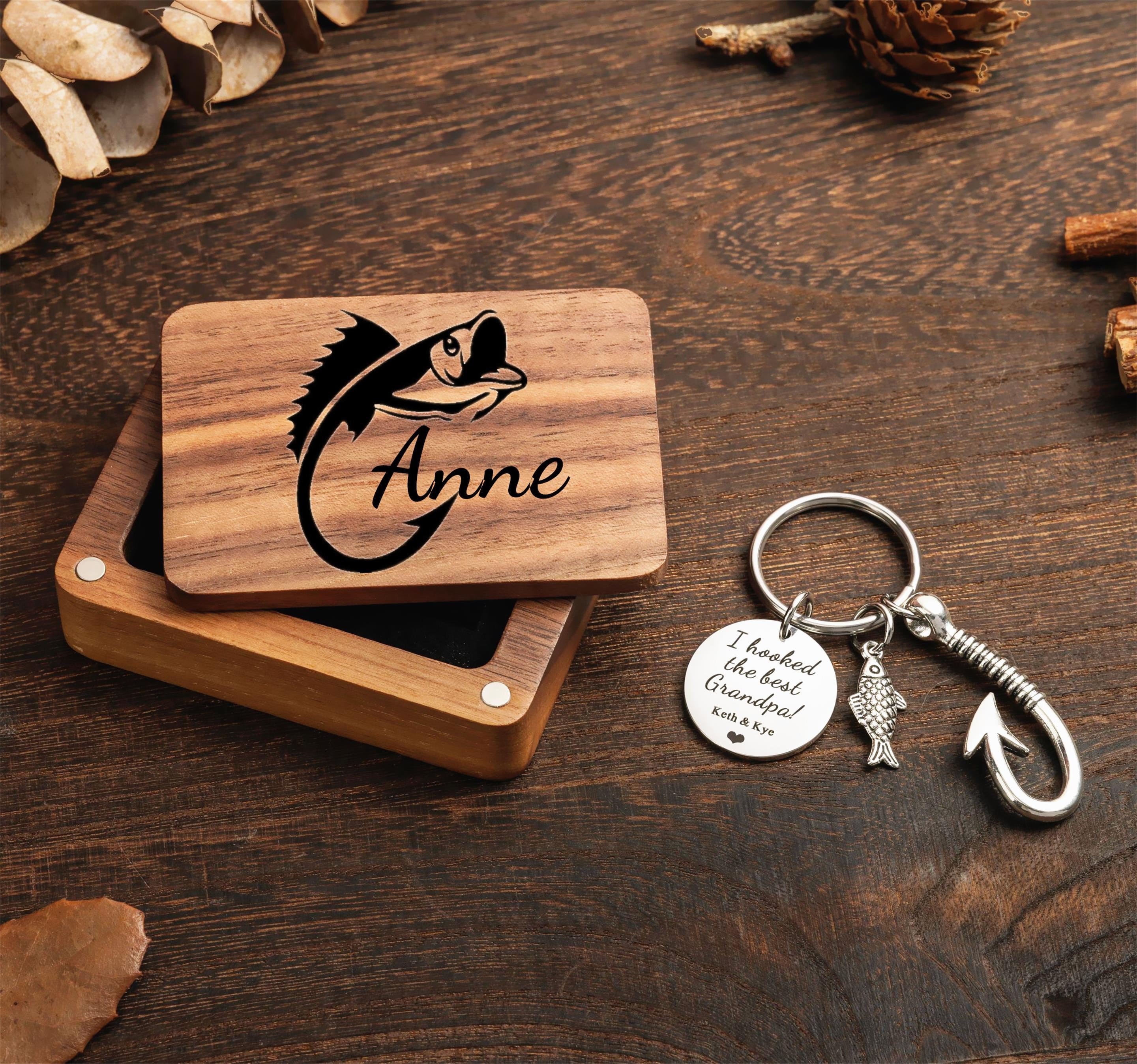 Custom Keychain,Personalized Fishing Keychain,Fishing Hook Keychain,Fishing Lure Keychain,Keychain Gifts For Him,Keychain For Father Husband