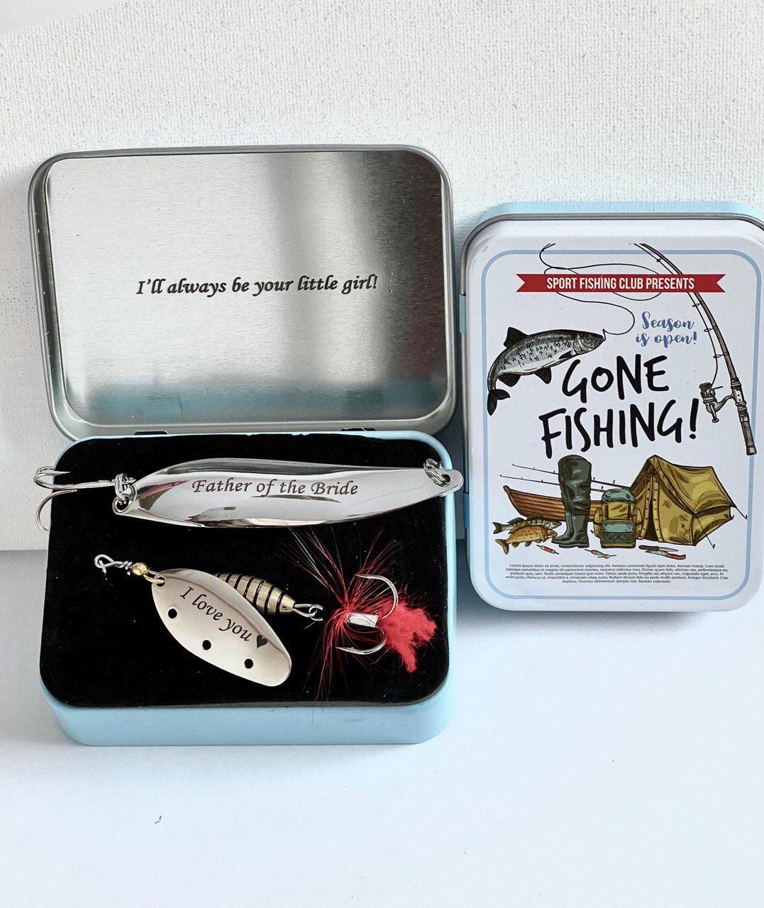 Fishing Gift For Dad custom lures gift for him Anniversary gift for husband Groomsman Wedding birthday
