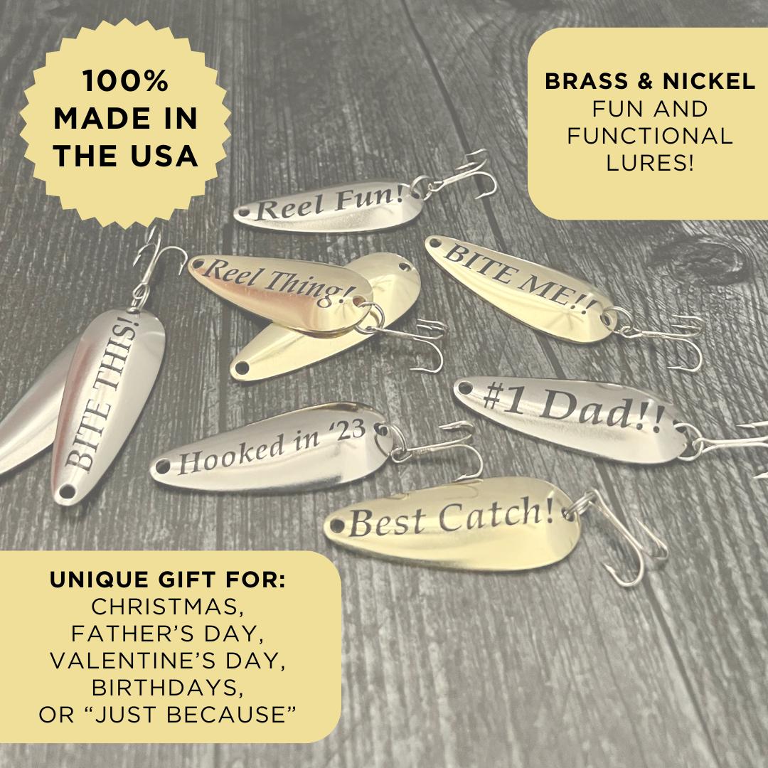 Personalized Fishing Lures, Anniversary Gift for Husband, Gift for Boyfriend, Gift for Him, Fathers Day Gift for Dad, Custom Gift for Son