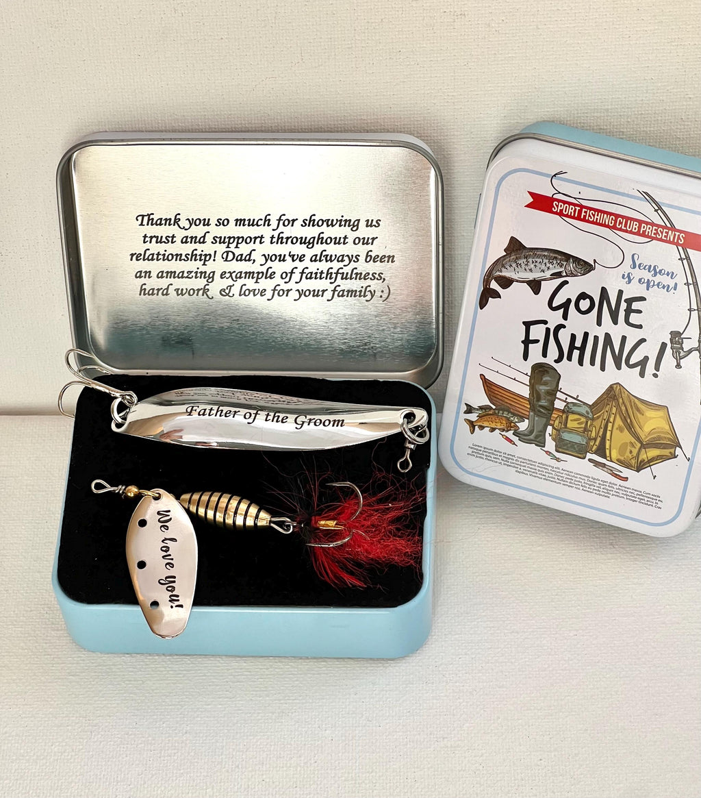 Fishing Gift For Dad custom lures gift for him Anniversary gift for husband Groomsman Wedding birthday