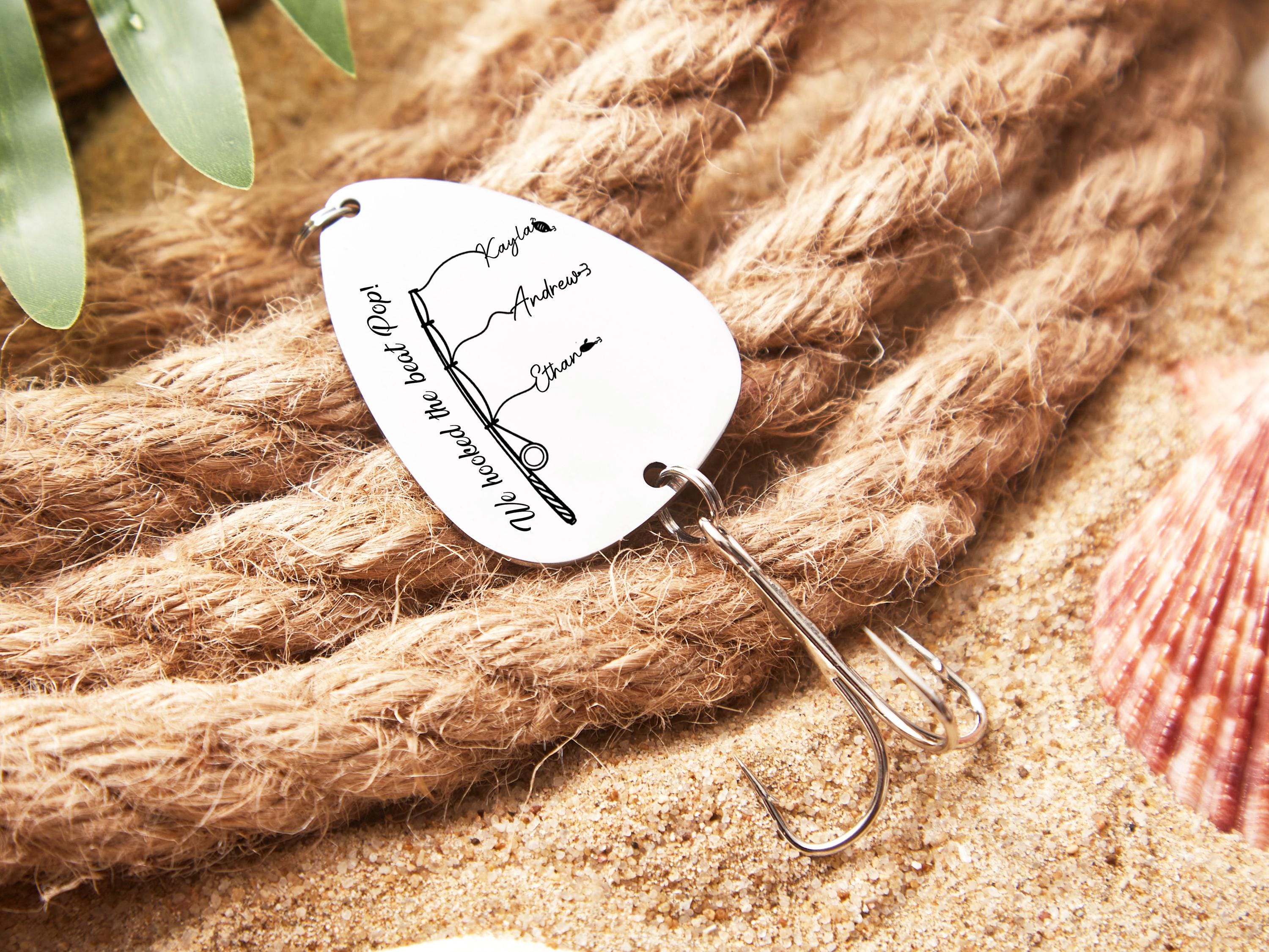 Fishing Gifts for Men-Engraved Fishing Lure-Personalized Fishing Keychain Gift-Fathers Day Giftt-Fishing Gift for Husband-Catch Fishing Lure