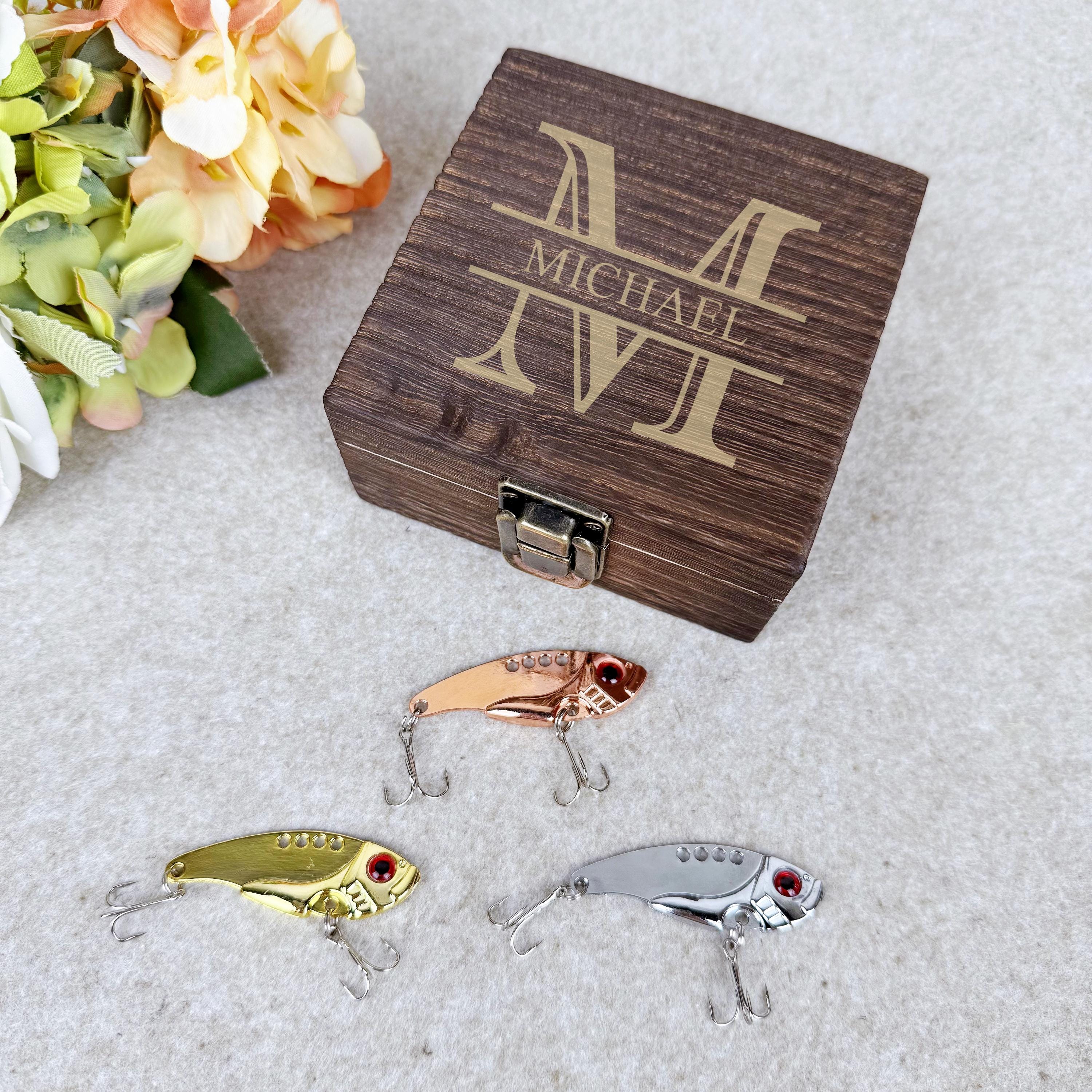 Custom Fishing Lure, Custom Metal Fishhook, Metal Fish Hook Bait Set, Fishing Buddy Gift, Fisherman Gift for Dad Uncle Husband