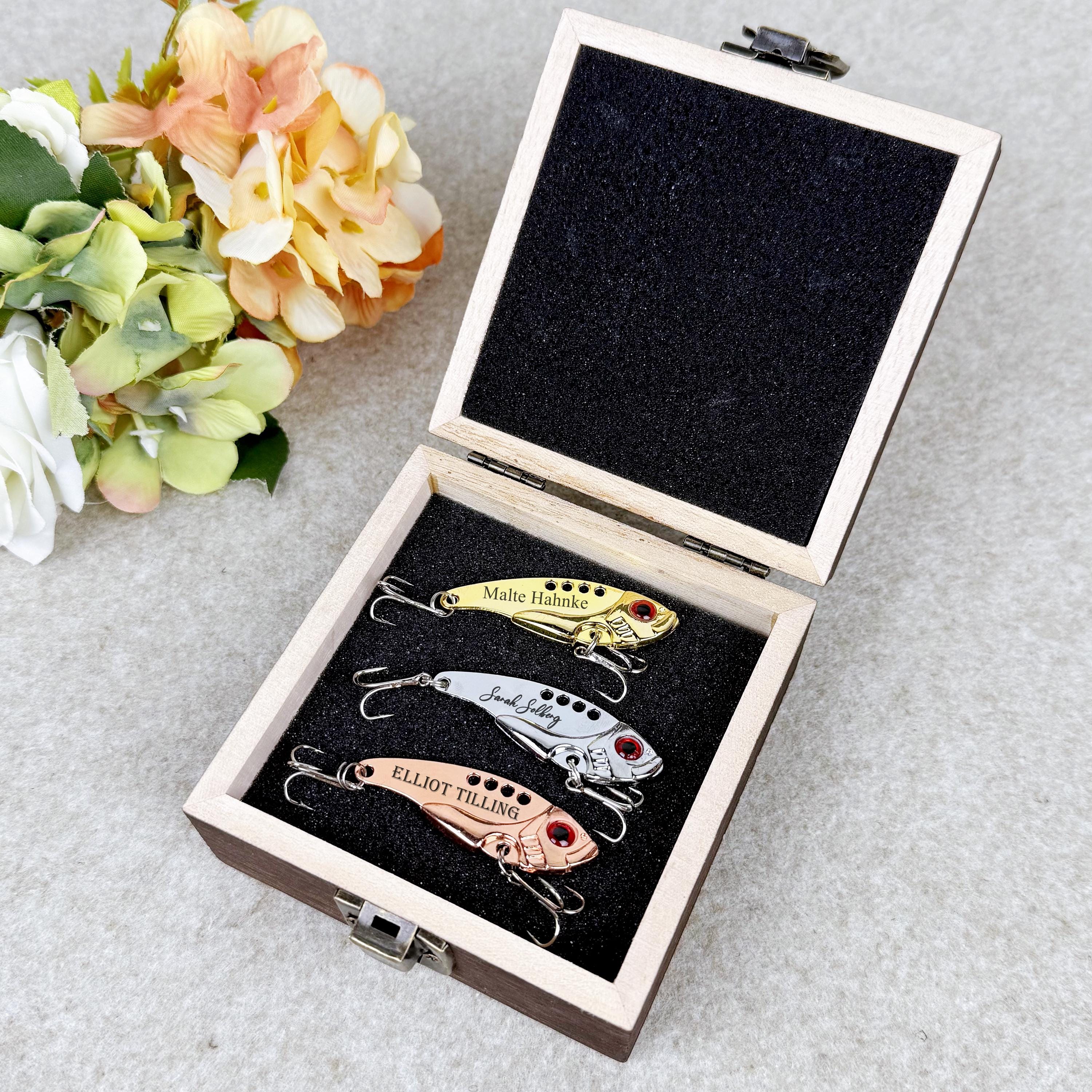 Custom Fishing Lure, Custom Metal Fishhook, Metal Fish Hook Bait Set, Fishing Buddy Gift, Fisherman Gift for Dad Uncle Husband