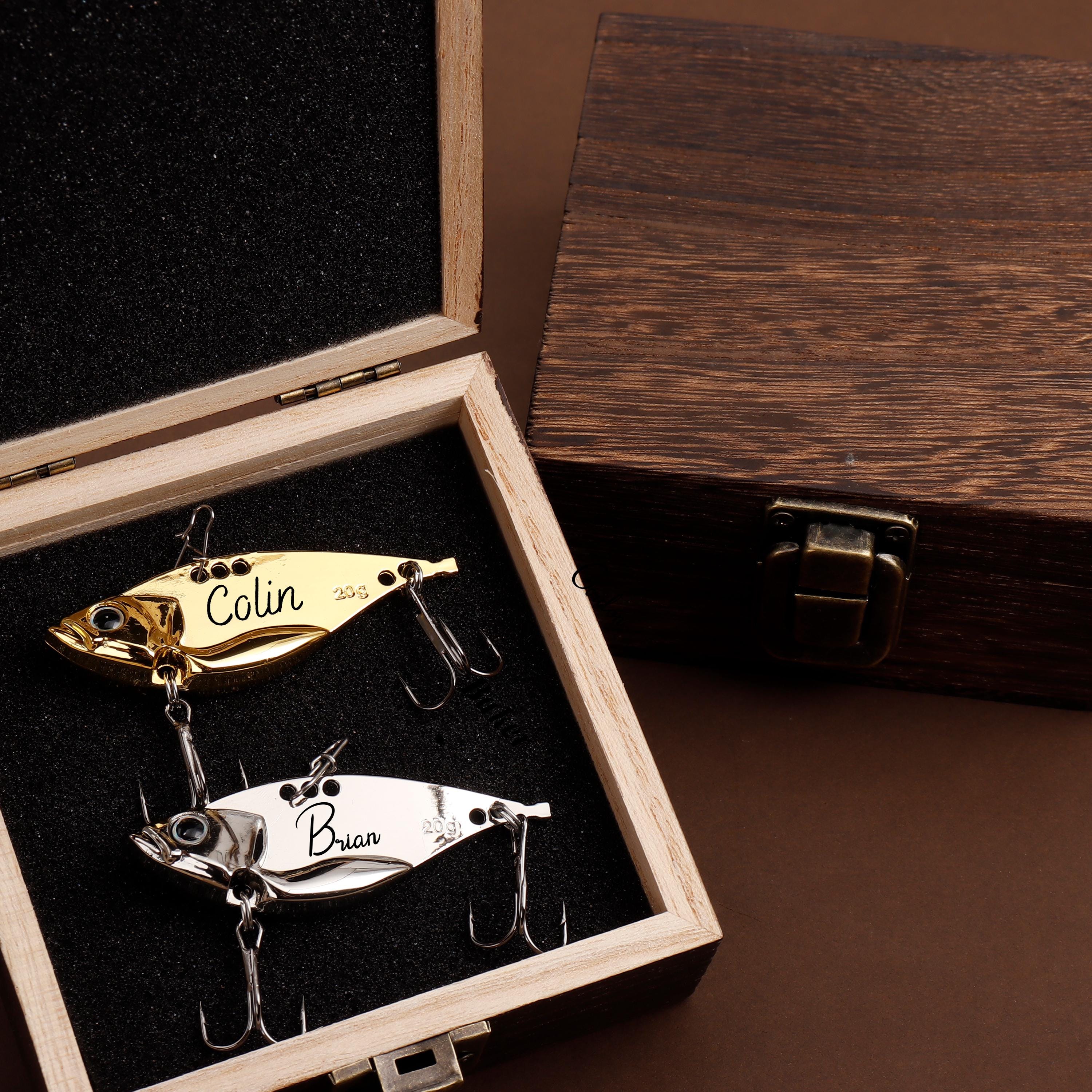 Custom Silver Gold Fishing Lure,Fishing Lover Gift,Lure Father's Day Gift, Metal Fishhook, Fishing Lures,  Fish Hook Gift, Father's Day gift