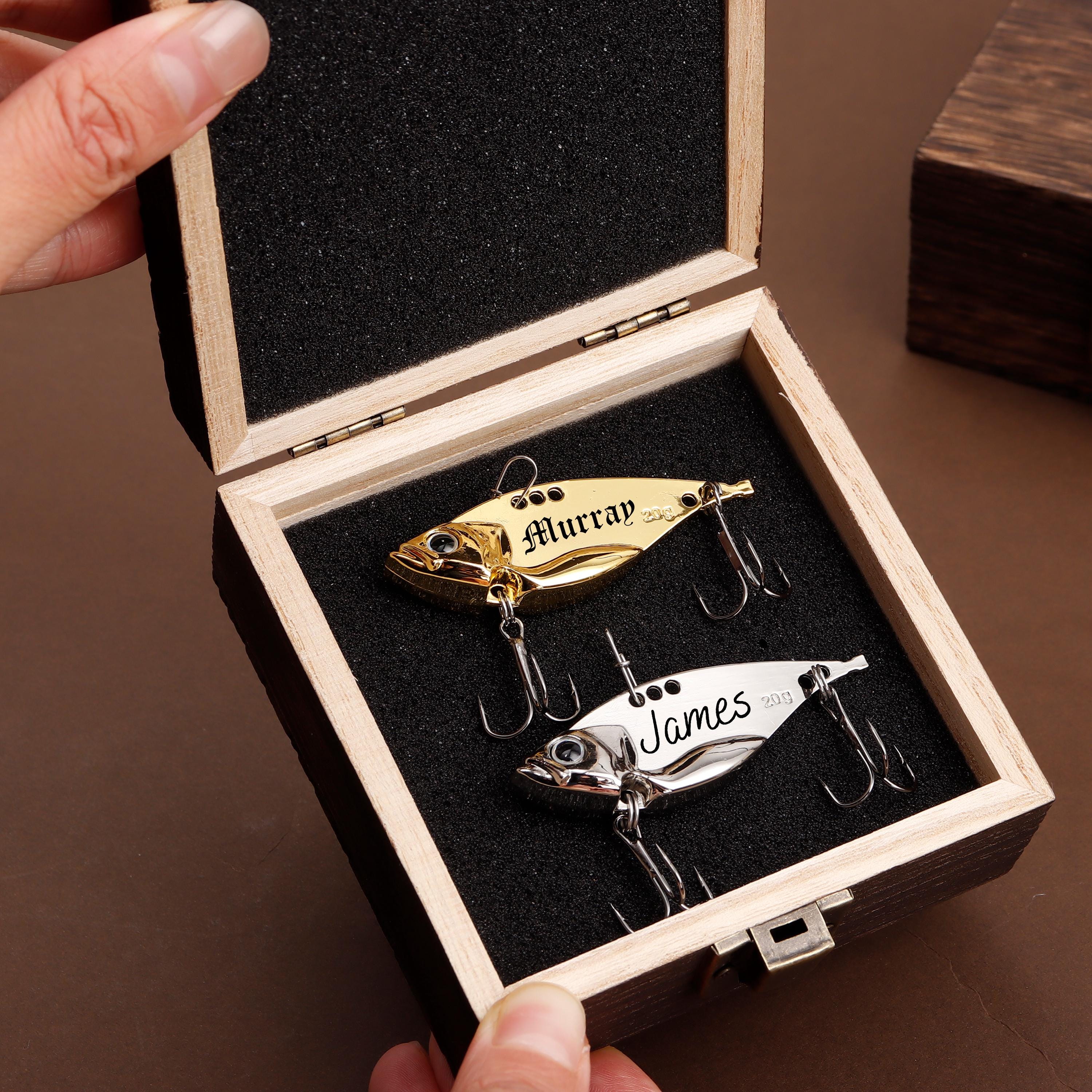 Custom Silver Gold Fishing Lure,Fishing Lover Gift,Lure Father's Day Gift, Metal Fishhook, Fishing Lures,  Fish Hook Gift, Father's Day gift