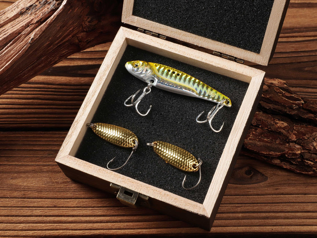 Personalized Bionic Fish Shape Metal Fishing Lures Set, Custom Metal Fishhook Set, Fishing Buddy Gift, Personalized Fishing, Gift for Dad
