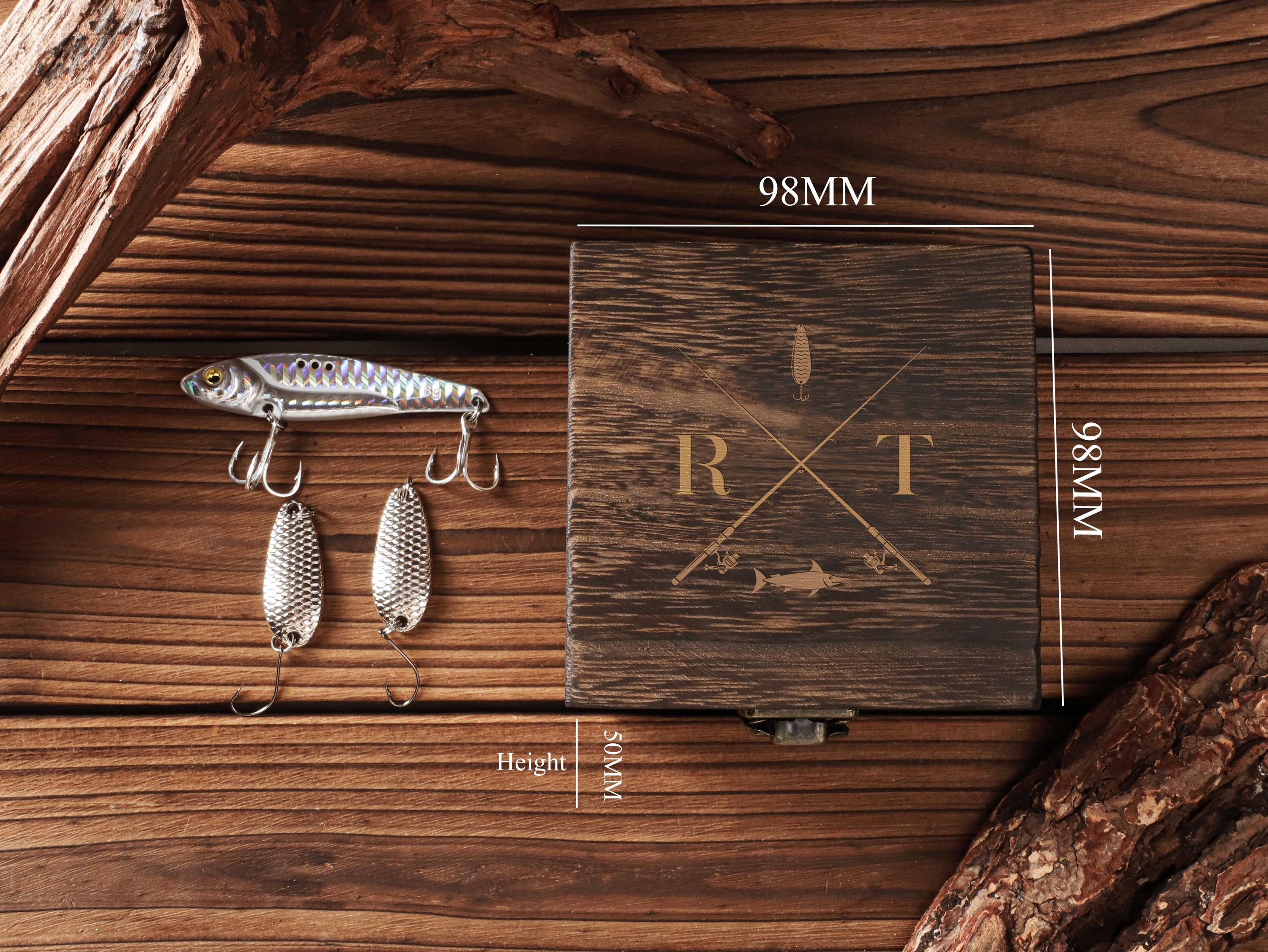 Personalized Bionic Fish Shape Metal Fishing Lures Set, Custom Metal Fishhook Set, Fishing Buddy Gift, Personalized Fishing, Gift for Dad
