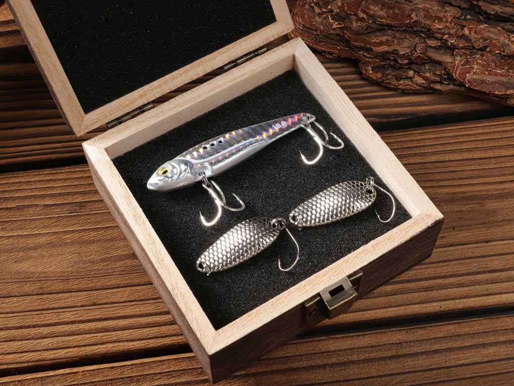 Personalized Bionic Fish Shape Metal Fishing Lures Set, Custom Metal Fishhook Set, Fishing Buddy Gift, Personalized Fishing, Gift for Dad
