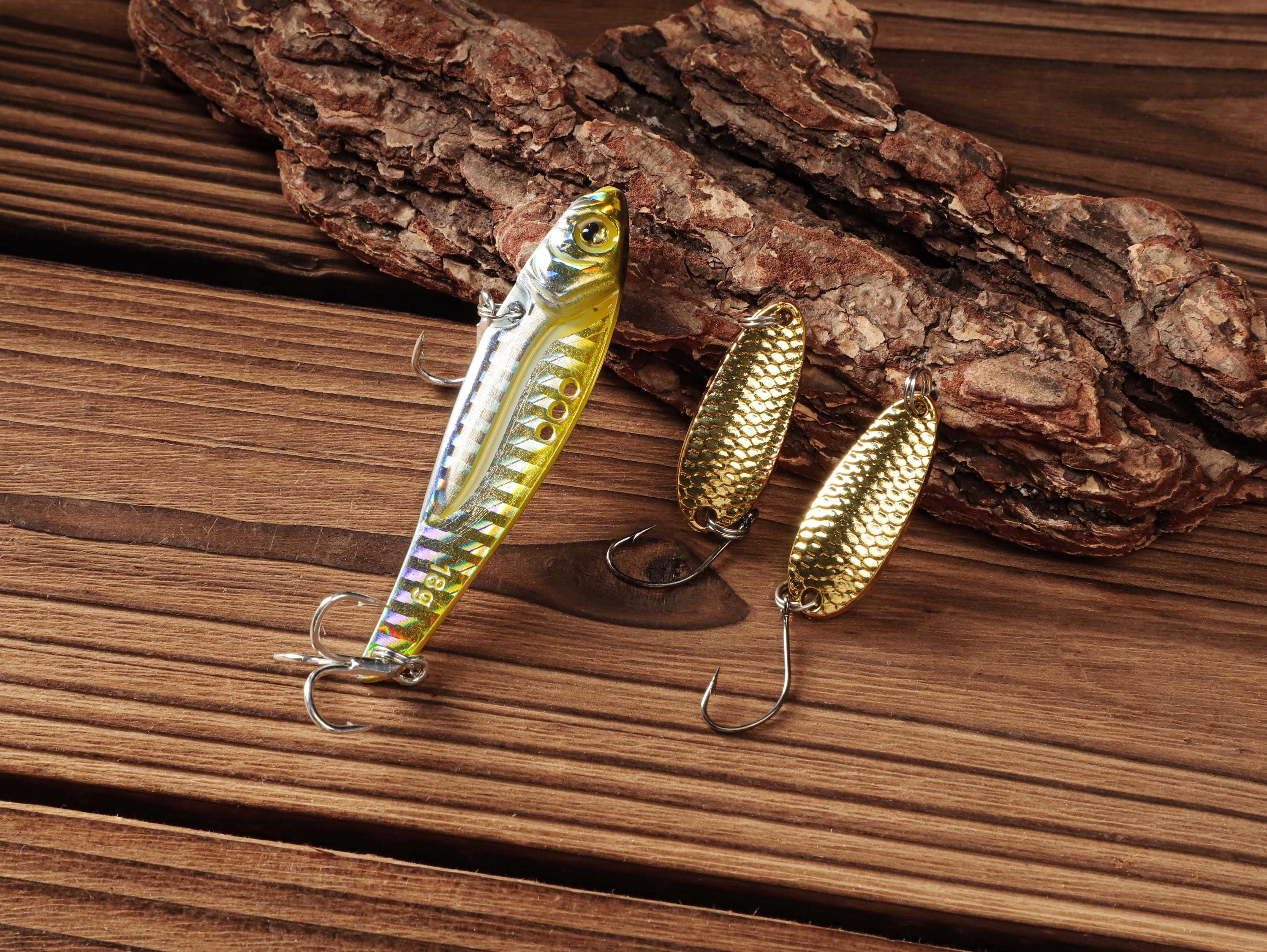 Personalized Bionic Fish Shape Metal Fishing Lures Set, Custom Metal Fishhook Set, Fishing Buddy Gift, Personalized Fishing, Gift for Dad