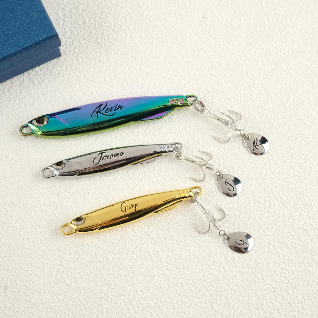 Custom Engraved Fishing Lure – Personalized Gift for Dad or Husband – Fisherman Gift – Keepsake Lure with Message – Gift Box Included