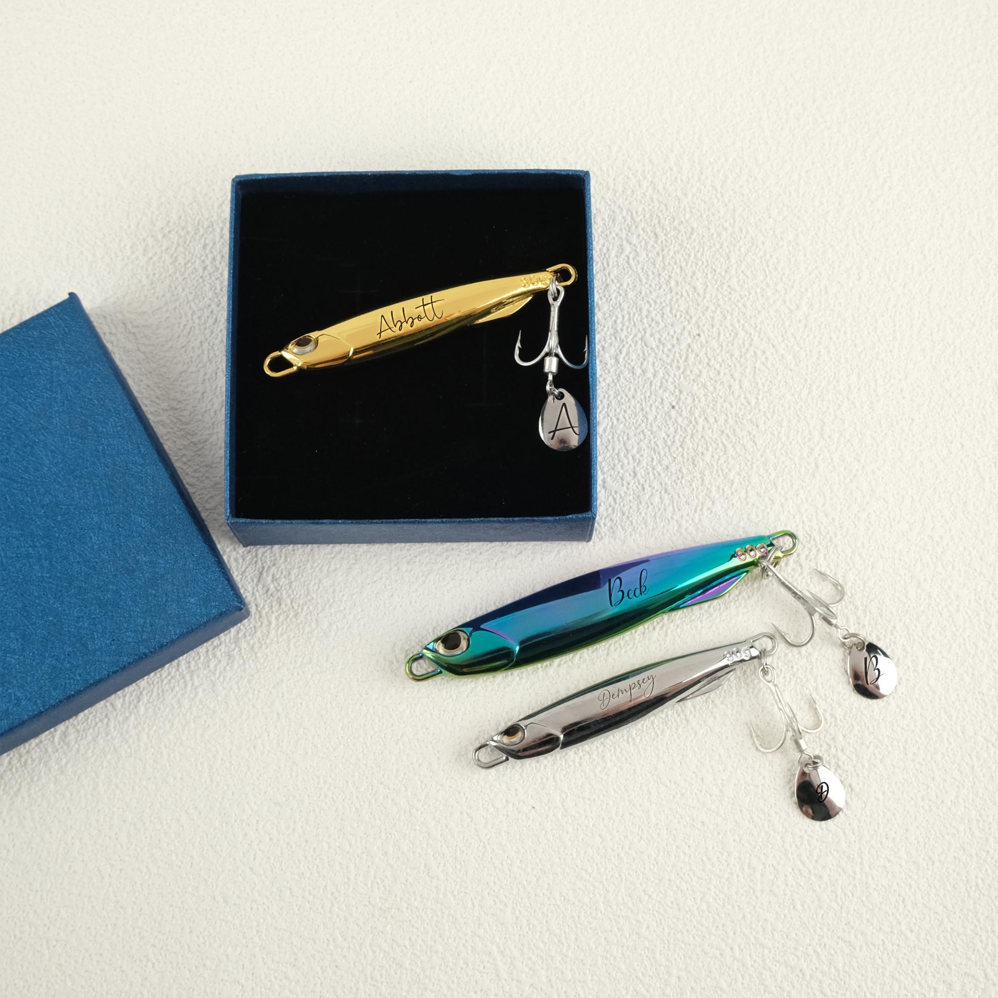 Custom Engraved Fishing Lure – Personalized Gift for Dad or Husband – Fisherman Gift – Keepsake Lure with Message – Gift Box Included